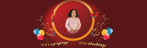 happy birthday card Заголовок Twitter template