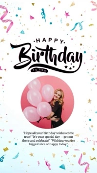 HAPPY BIRTHDAY card Instagram STORY VIDEO template