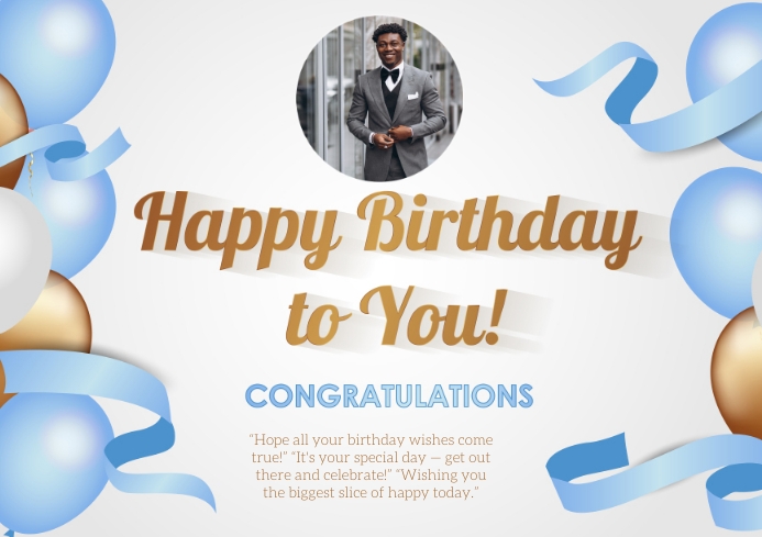 HAPPY BIRTHDAY card Instagram TEMPLATE A4