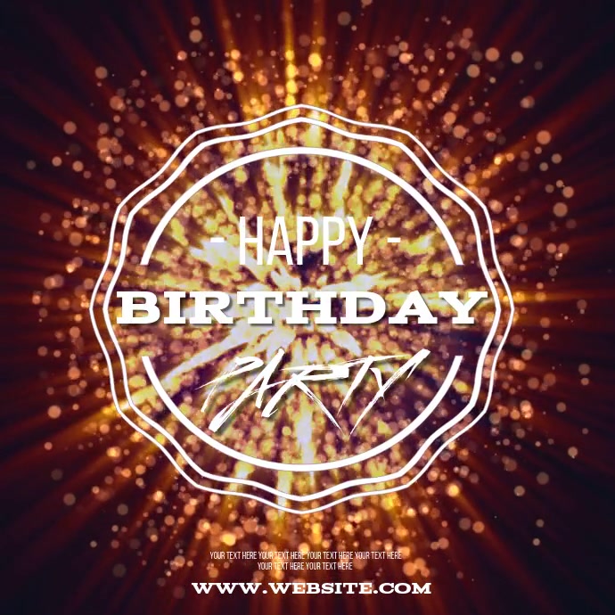 HAPPY BIRTHDAY CARD INSTAGRAM VIDEO Square (1:1) template