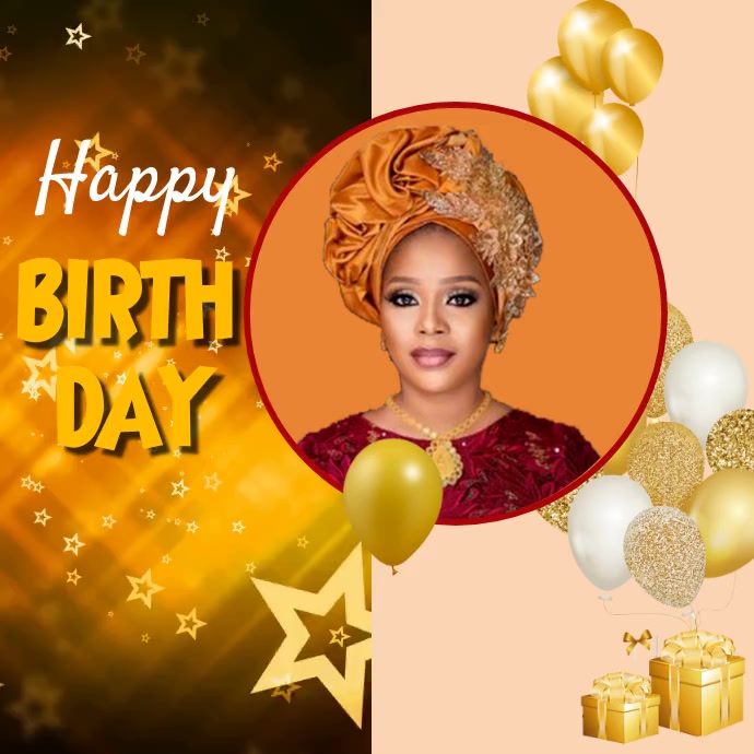 Copy of happy birthday card online flyer PosterMyWall