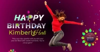 Happy birthday card poster design Facebook-gebeurtenisomslag template
