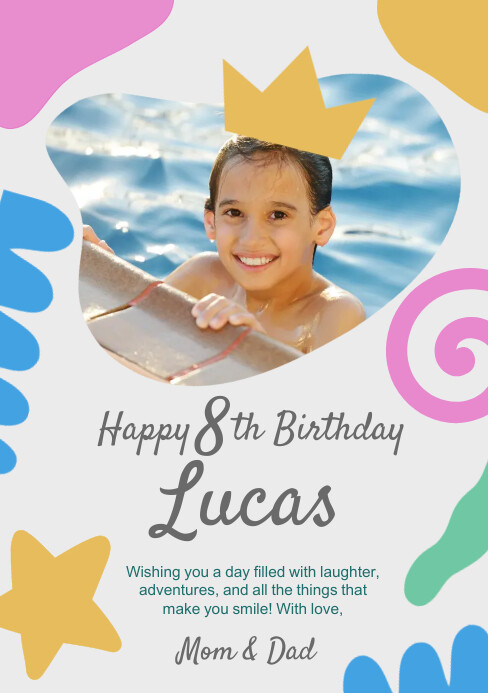 Happy Birthday Card tarjeta de cumpleaños Template | PosterMyWall