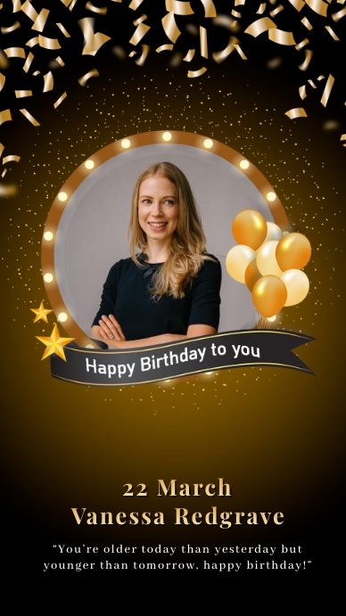 Happy Birthday card template (3) Ekran reklamowy (9:16)