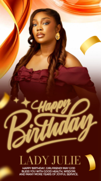 Happy Birthday Celebration Flyer História do Instagram template