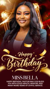 Braun Birthday Celebration for Pastor Indaba yaku-Instagram Template