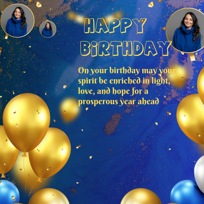 Happy Birthday code Template | PosterMyWall