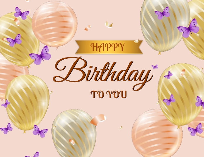 Happy Birthday Cover Pamflet (Letter AS) template