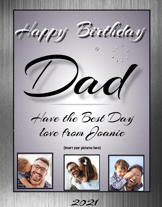 Happy BirthDay Dad Template PosterMyWall