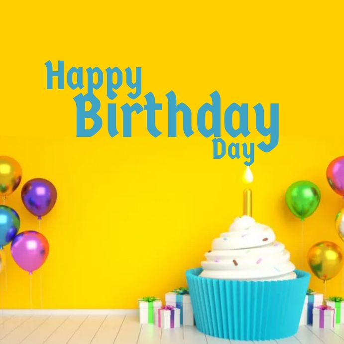 Happy birthday day Publicação no Instagram template