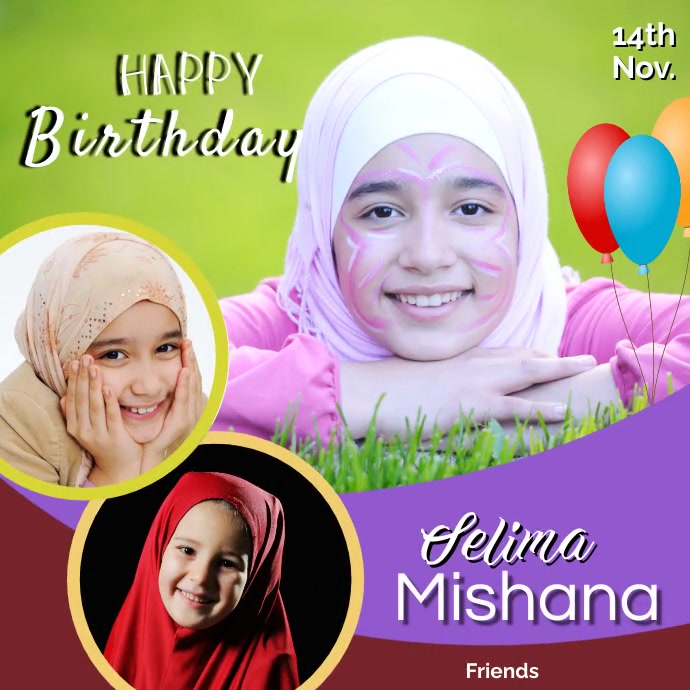 Happy Birthday Design muslim Template PosterMyWall Happy Birthday Design muslim Template PosterMyWall