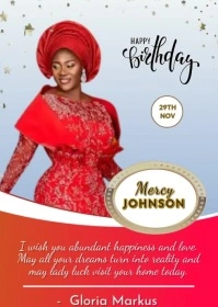 HAPPY BIRTHDAY A6 template