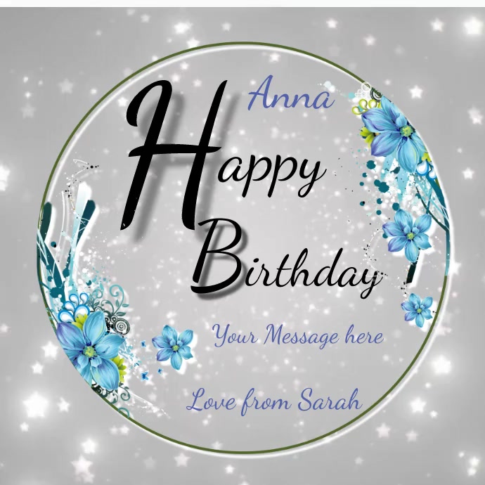 Happy Birthday Message Instagram template