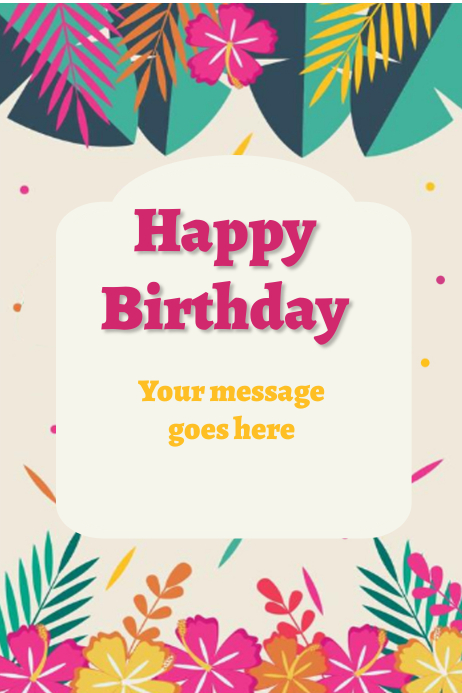 happy birthday Poster template