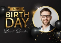 happy birthday Postcard template
