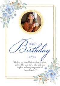 Happy birthday A4 template