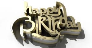 White Birthday Greeting Facebook-annonce Template