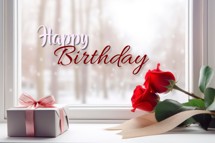 Happy Birthday Plakkaat template