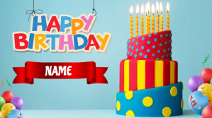 Blauw Birthday Greeting Post di Twitter Template