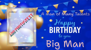 Happy Birthday Digitalt display (16:9) template