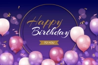Happy birthday Label template