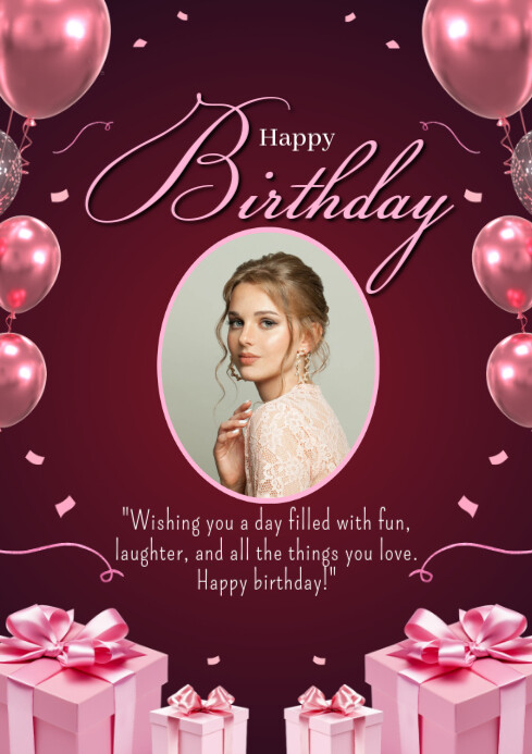 Happy birthday A4 template