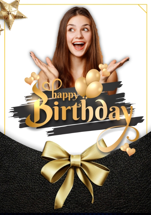 Happy Birthday A5 template