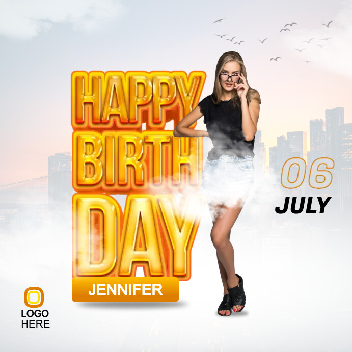 happy birthday Wpis na Instagrama template