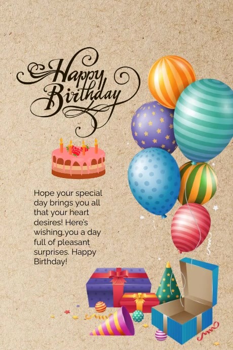 happy birthday Poster template