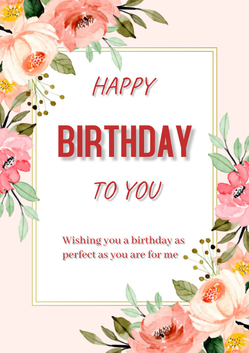 HAPPY BIRTHDAY Template PosterMyWall