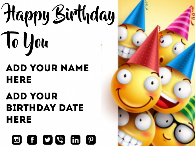 Happy birthday Voorlegging template