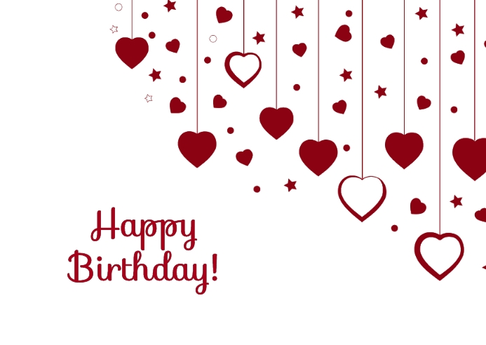 Happy Birthday Postcard template