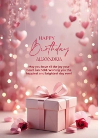 Happy Birthday A6 template