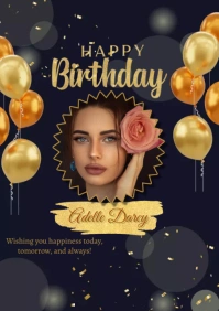 Happy Birthday A3 template