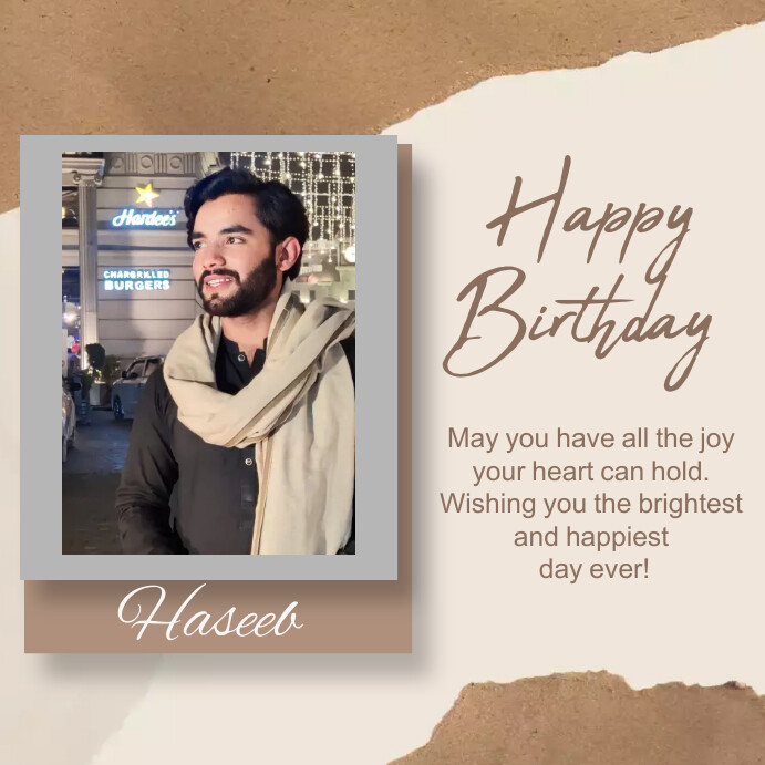 Happy birthday Square (1:1) template