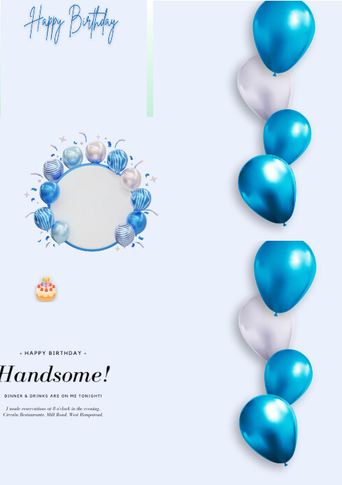 Happy birthday A2 template