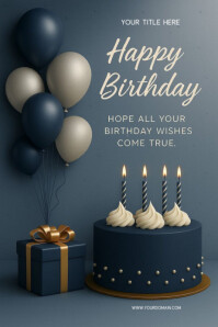 Happy Birthday Poster template
