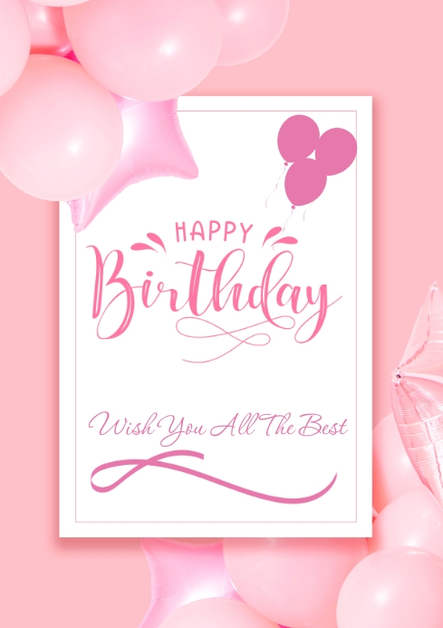 Happy Birthday A4 template