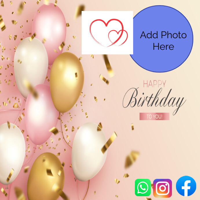 Happy Birthday Wpis na Instagrama template