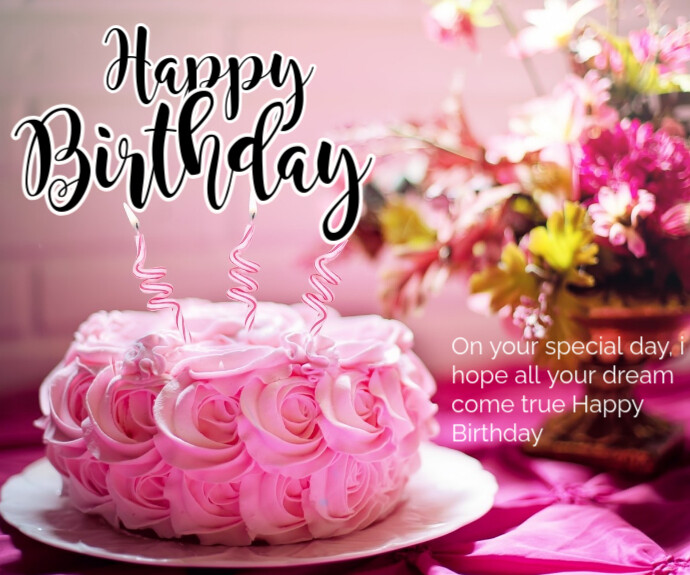 Happy Birthday Medium Rectangle Template | PosterMyWall