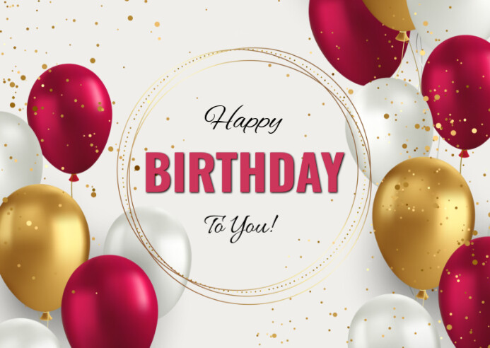 Happy birthday Poskaart template