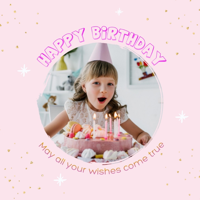 Happy Birthday Instagram-opslag template