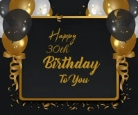 Happy birthday Persegi Panjang Sedang template