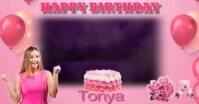 Happy Birthday delt Facebook-billede template
