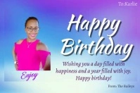 Happy Birthday Étiquette template