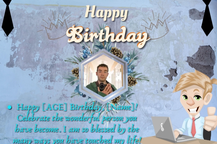 hAPPY BIRTHDAY Poster template