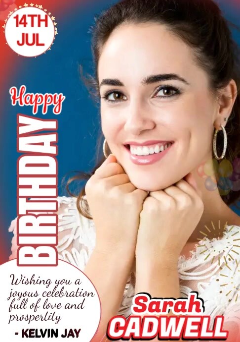 Happy Birthday A5 template