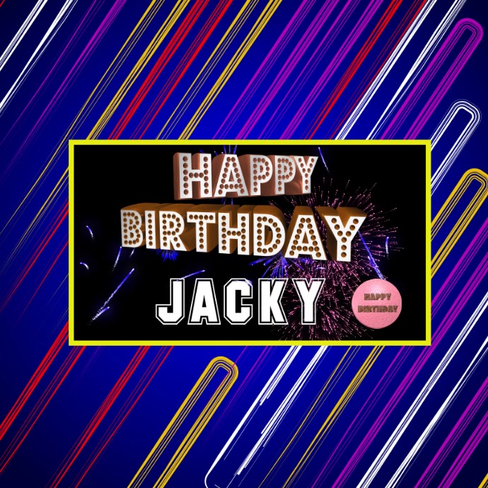 Happy Birthday Digital display Instagram Plasing template