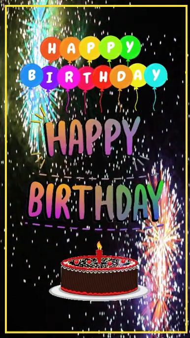 HAPPY BIRTHDAY DIGITAL DISPLAY TEMPLATE | PosterMyWall