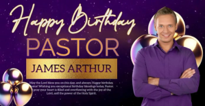 Purple Pastor Birthday Celebration Obraz udostępniany na Facebooku Template